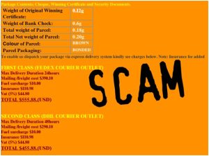 This PCH scam asked Toni to send money to collect her winnings