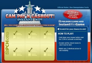 Cam’Pay’N Cashout Instant win