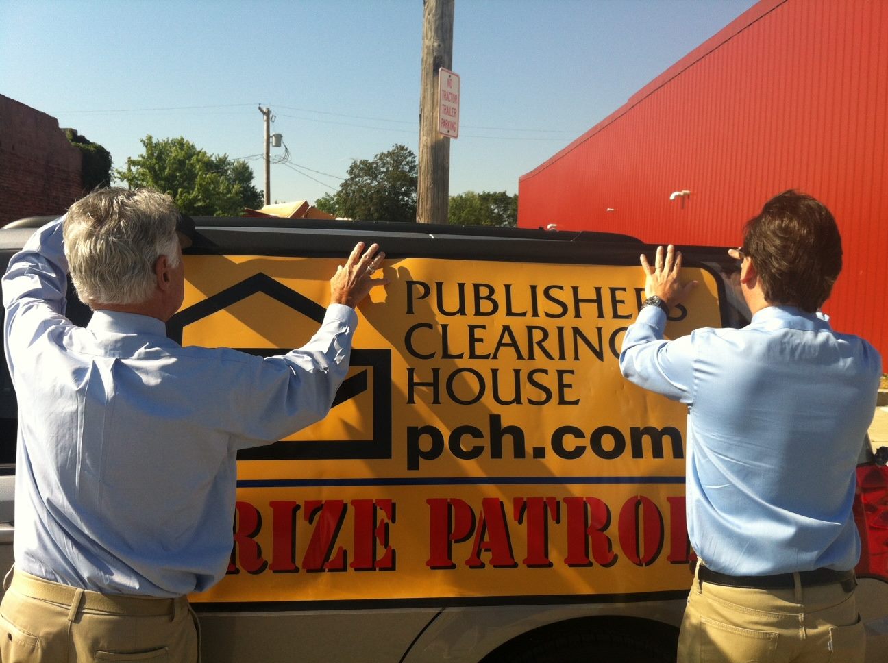 Todd and Dave with Prize Patrol Van