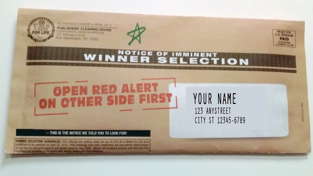 Publishers Clearing House Red Alert