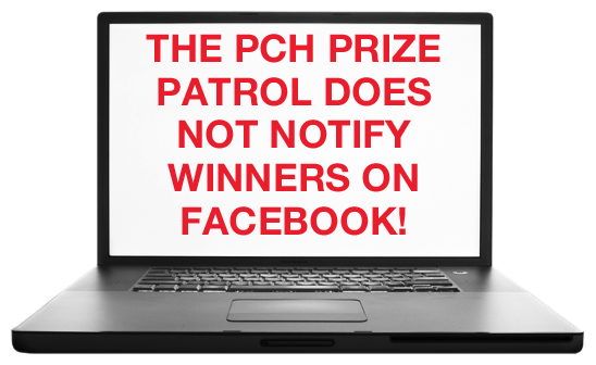 Prize Patrol does not notify winners on Facebook