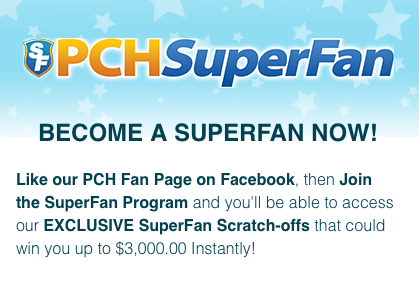 Superfan cards at pch.com