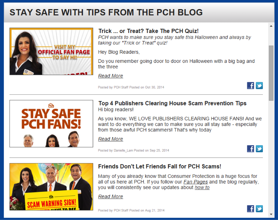 PCH Scam Prevention Blogs