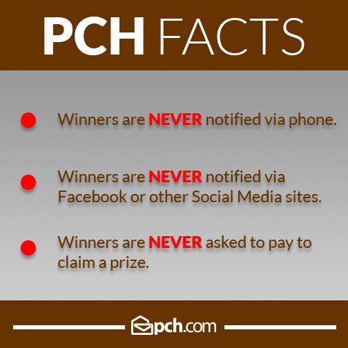 Do you have to pay money to claim a prize from Publishers Clearing House