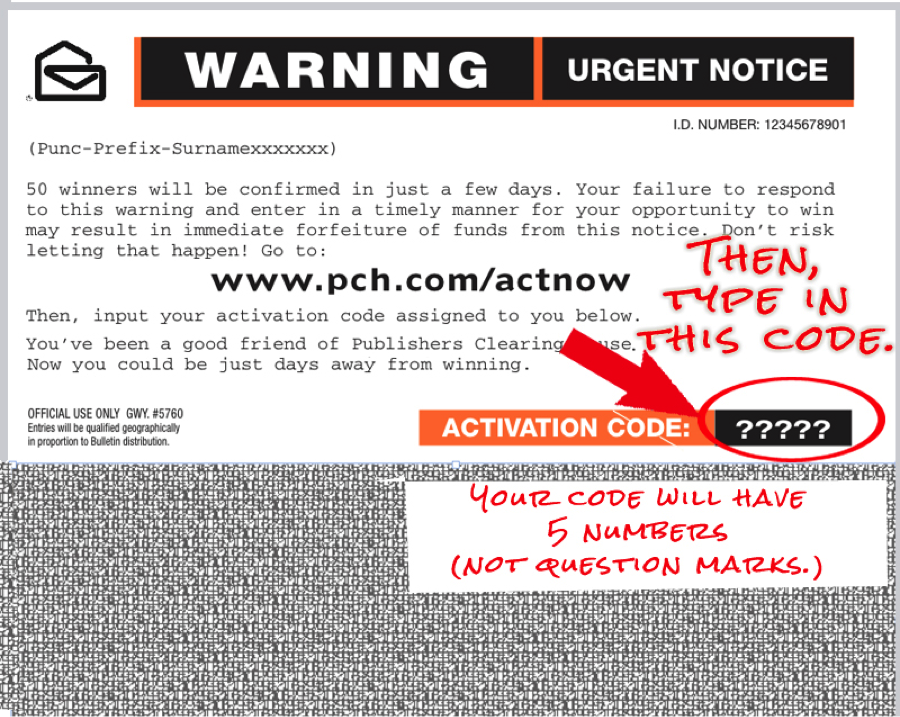 pch.comactnow activation code