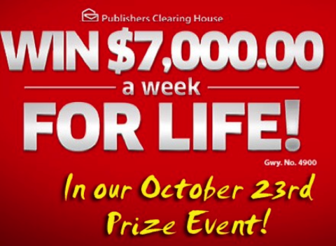 Win $7,000 A Week For Life