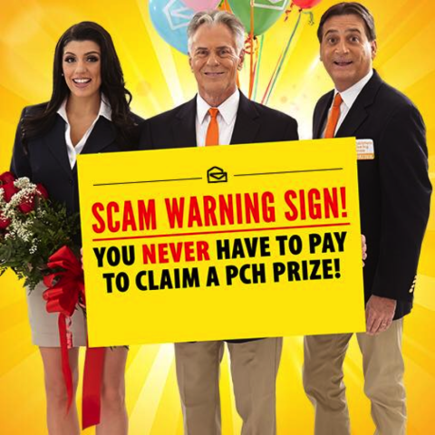 You never have to pay to claim a PCH prize