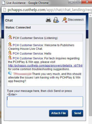 PCH Customer Service Live Chat 5