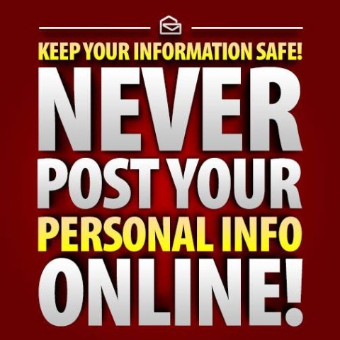 Never post personal information online
