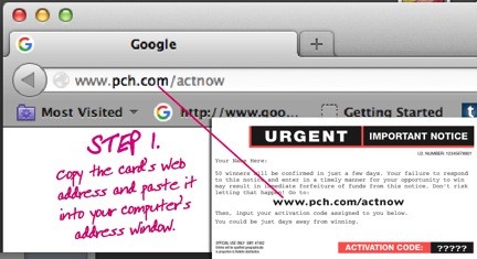 pch.com-actnow activation code