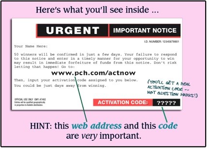 pch.com-actnow postcard