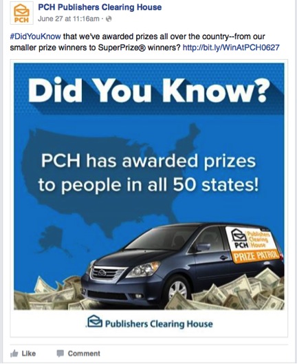 PCH Winners in 50 States