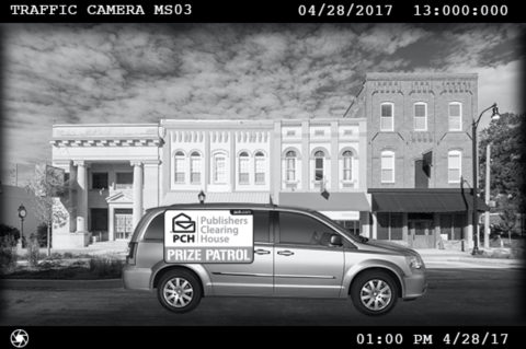 Will the traffic cameras in YOUR town spot the Prize Patrol van?