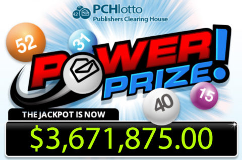The PCHlotto PowerPrize Jackpot is Over $3.6 Million!