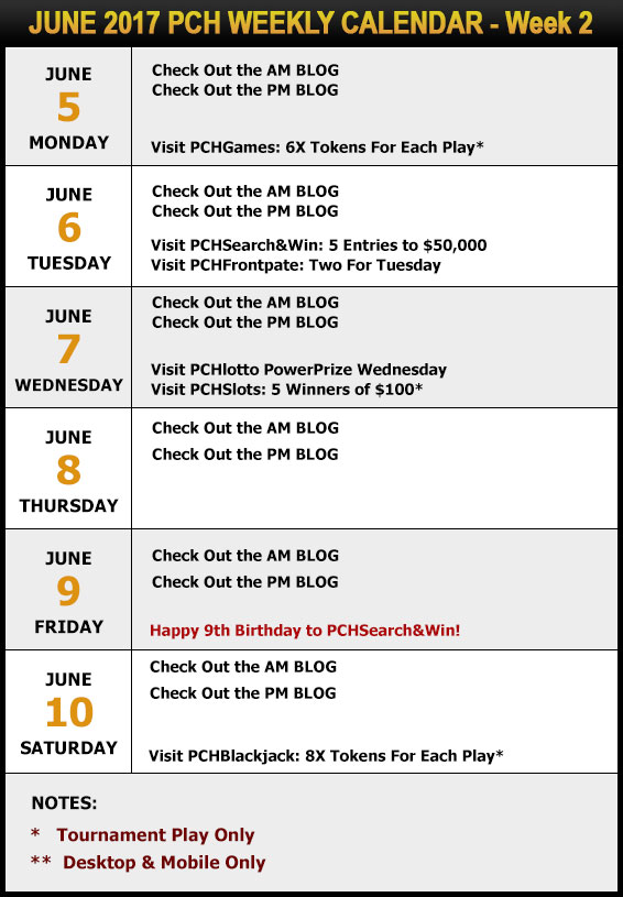 PCH June Calendar Week 2
