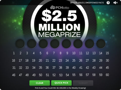 Introducing The New $2.5 Million MegaPrize Card At PCHlotto!