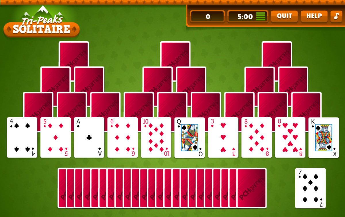 Tri-Peaks Solitaire Rules and Tips. Play Tri-Peaks Pyramid solitaire online