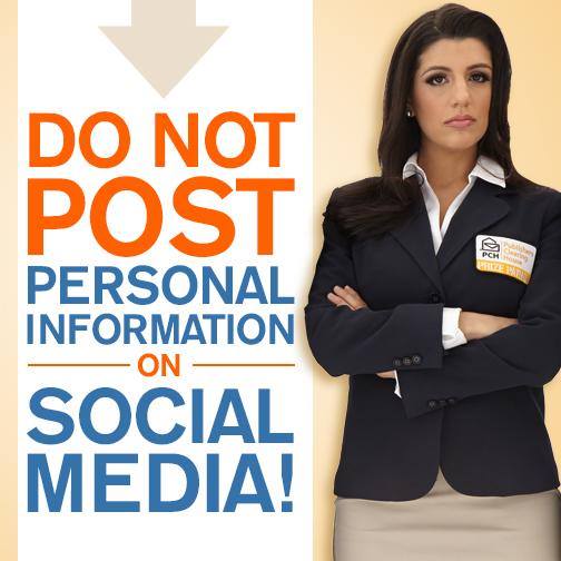 PCH Scam Alert: Do Not Post Personal Information on Social Media!