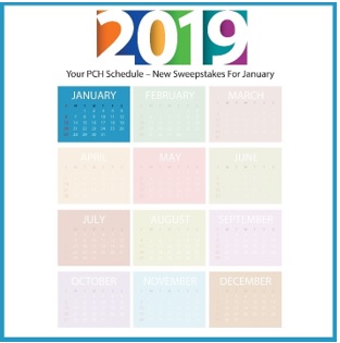 Your PCH Schedule – New Sweepstakes For January