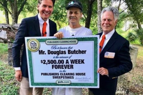 Winner Douglas Butcher With PCH Big Check