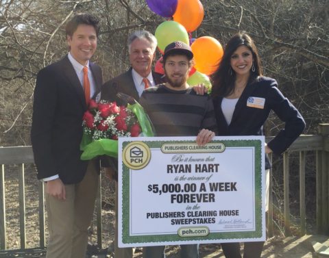 Winner Ryan Hart With PCH Big Check