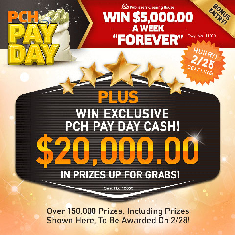 PCH Pay Day Prizes