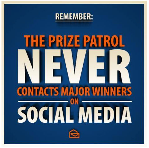 The PCH Prize Patrol Never Contacts Major Prize Winners on Social Media!