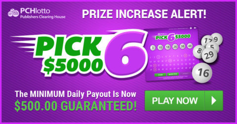 Play Pick 6 At PCHlotto! It’s Fun And It’s FREE!