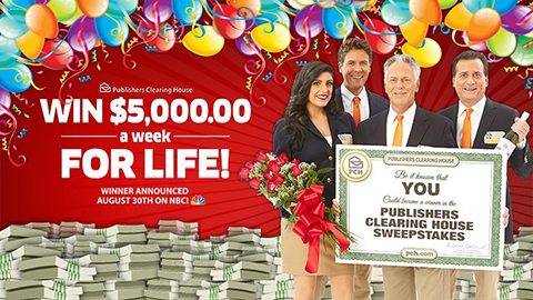 Win $5,000.00 A Week For Life on 8/30! Winner Is Guaranteed!
