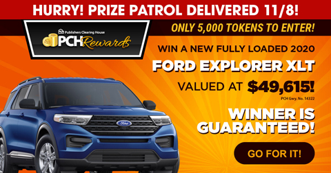Your PCH Schedule – New Sweepstakes For October – PCHrewards Car Giveaway!