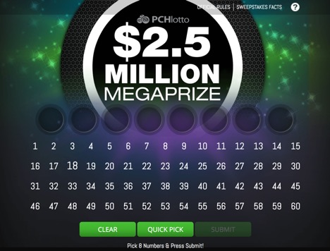 Get in to Win $2.5 Million THIS SUNDAY at PCHlotto!
