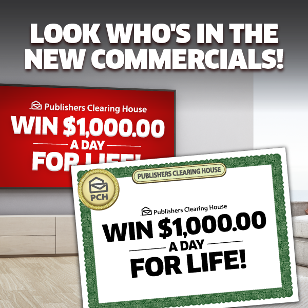 PCH Big Check Co-Stars In Our Newest TV Commercials!
