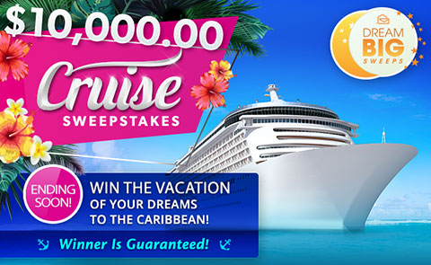 WIN $10,000.00 FOR CRUISE TRAVEL! ENDING SOON!