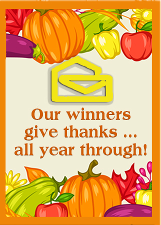 Happy Thanksgiving, from Publishers Clearing House!