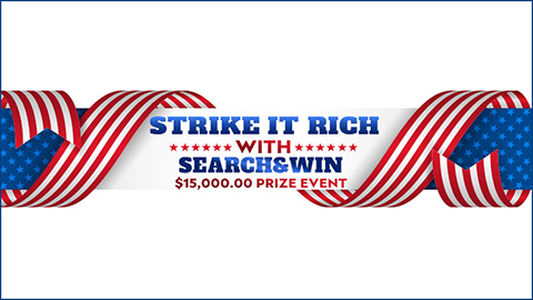 New Sweepstakes for February – Strike It Rich With Search&Win Sweepstakes
