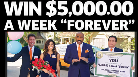 New Sweepstakes for February – Win $5,000 A Week “Forever”