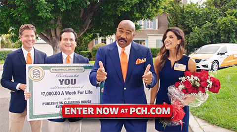 Watch: New TV Commercials With Steve Harvey and the Prize Patrol