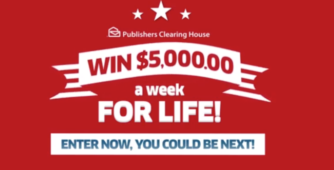 Today Is the Last Day To Get In To Win $5,000.00 A Week For Life!