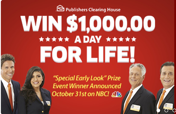 The Countdown Has Begun to WIN $1,000.00 A Day For Life!